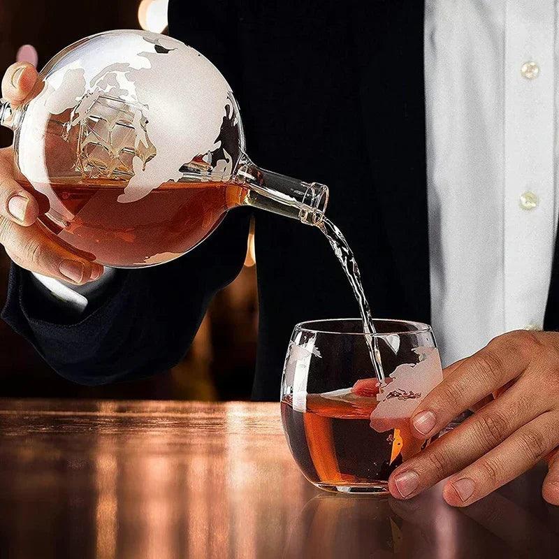 Decanter de Vidro Globo para Whisky Elegante e Funcional