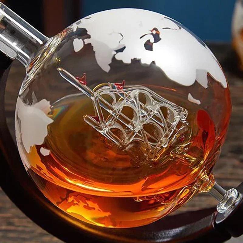 Decanter de Vidro Globo para Whisky Elegante e Funcional