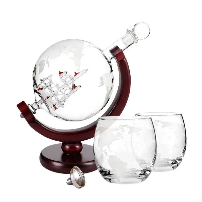 Decanter de Vidro Globo para Whisky Elegante e Funcional