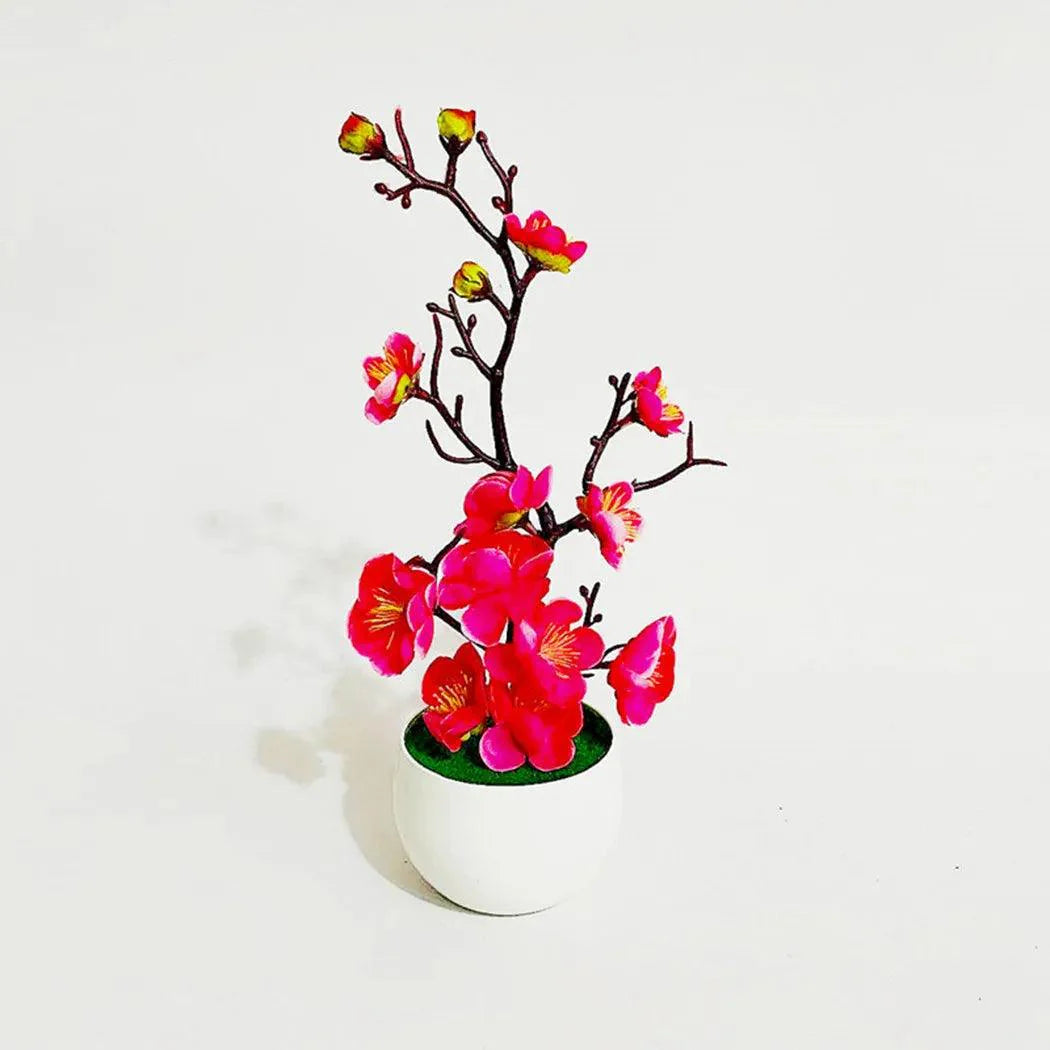 Vaso Com Flores de Seda Para Decoração