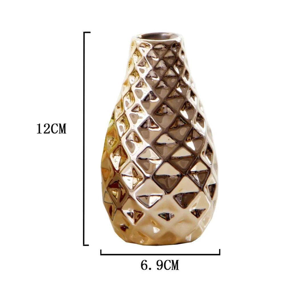 Vaso de Cerâmica Oval para Flores Moderno