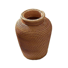 Vaso de Flores Decoração de Rattan